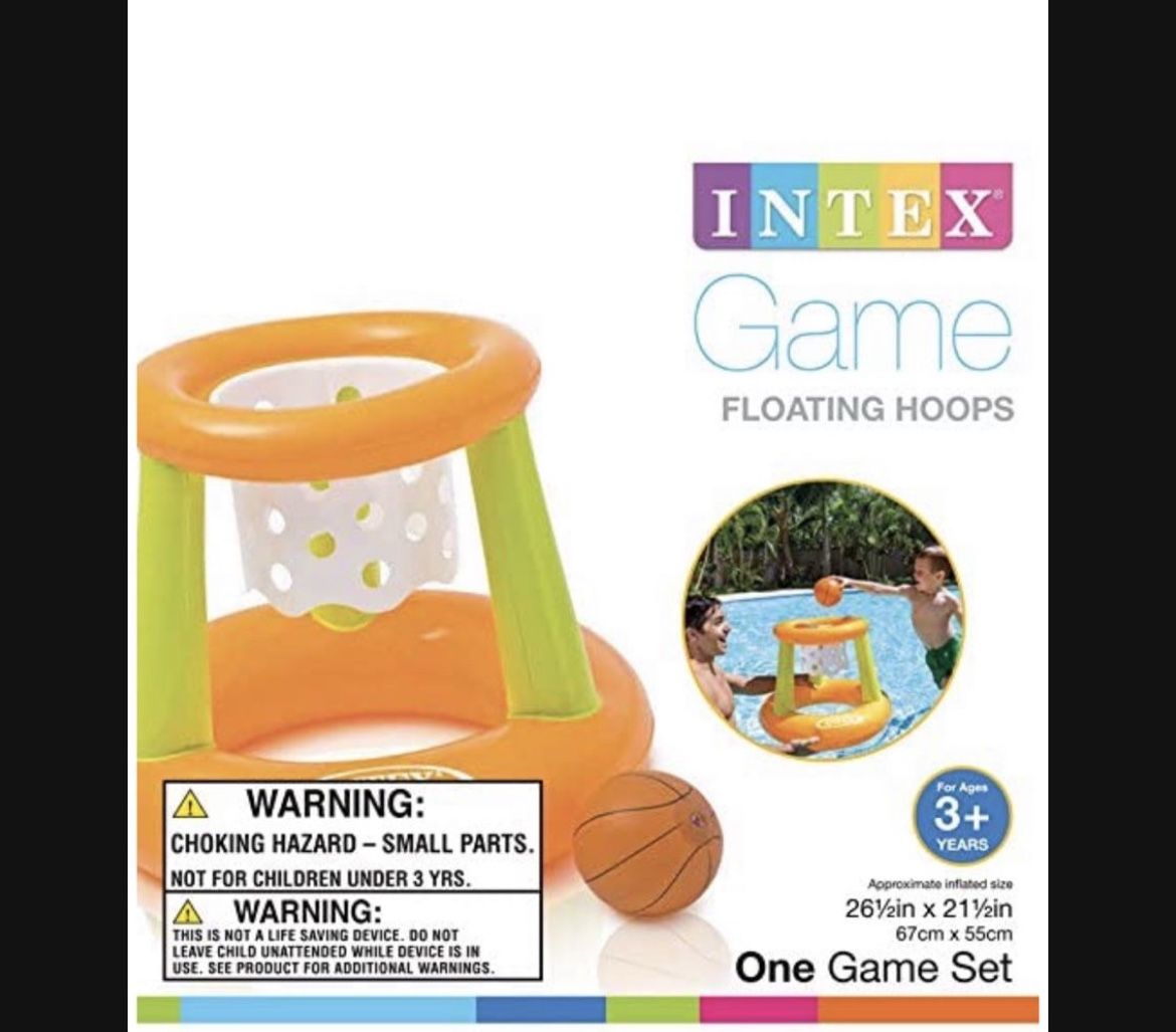 NEW ☀️INTEX Floating Hoops Pool Family Fun Basketball Game 💦