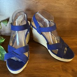 💙MONTEGO BAY • Strappy Espadrille Wedge Sandals 