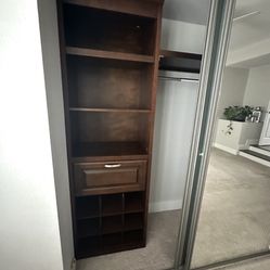 allen + roth antique mahogany closet organizer
