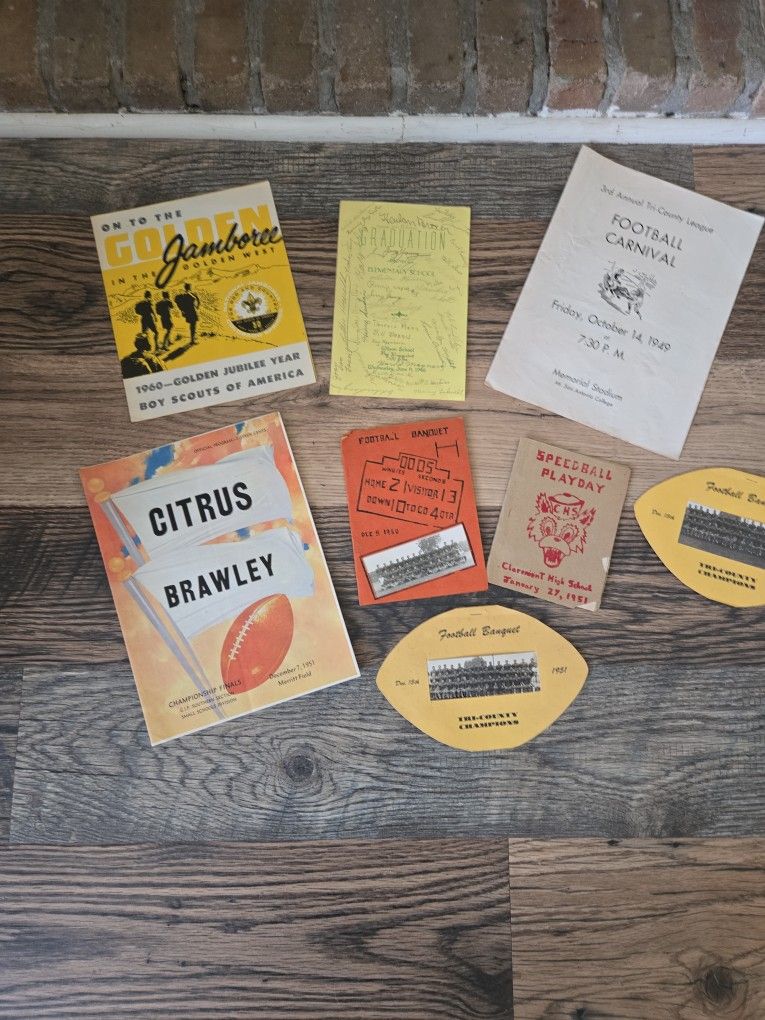 Vintage High School Football Ephemera