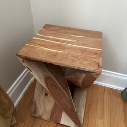 Wood End Table