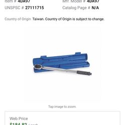 Westward 150lb Torque Wrench 