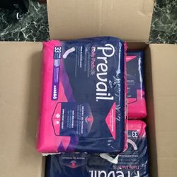 (5)packages Of Prevail Pads, Each Package Containing 33 Pads