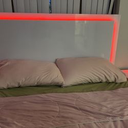 Bed Frame Queen Size with Two Nightstands 