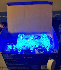 LED Icicle-Style String Lights By Kurt S. Adler INDOOR Use Only-(4 Boxes)-$60.00 For All