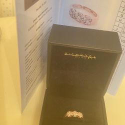 Yellow And Pink Diamond RoseGold  Ring Size 6