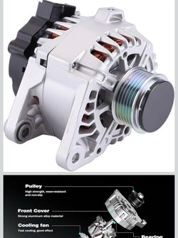 Alternator compatible with Hyundai Elantra/Elantra GT (11-17), Hyundai Elantra Coupe (13-14), Kia Forte/Forte Koup/Forte5 (14-16), Kia Soul (12-13); 1