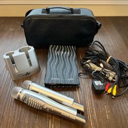 Magic Sing ET13K Portable Karaoke Microphone Black Case Cables & Book Tested