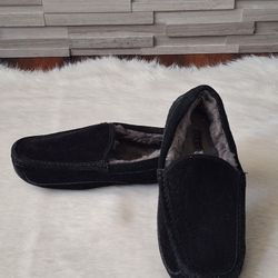Men's Black UGG Ascot Corduray Slippers Size 7