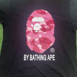 Pink Camo Mens Bape T-Shirt