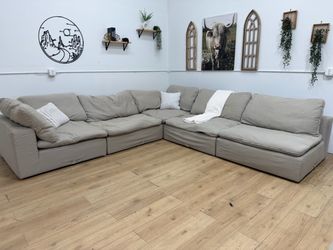 Cream Cloud Sectional Couch - Free Delivery
