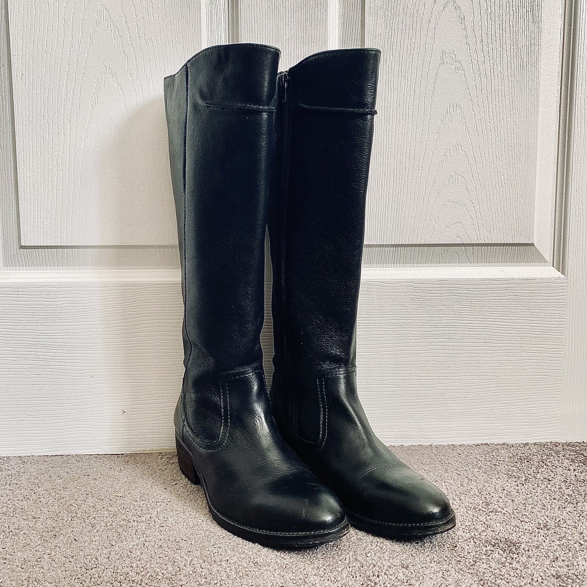 Anthro Seychelles Tall Leather Riding Boots, Sz 8.5