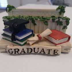 'GRADUATE' - Ceramic Desk Decor/ Business Card Holder