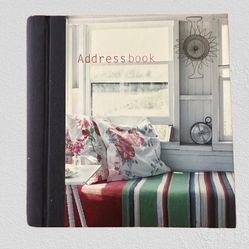 Vtg Floral Address Book with Black Spine