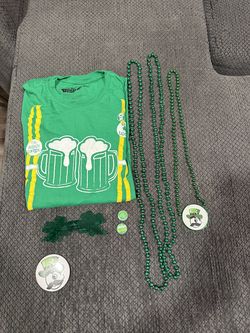 Saint Patrick’s day shirt and accessories lot- 8 count