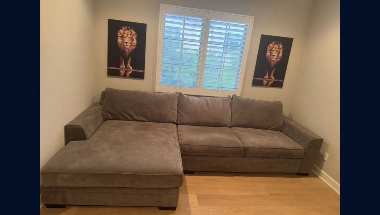 Living Spaces Modern and Contemporary Grey Grey L Shaped Sectional Sofas for Living Room, Modern Reversible Sectional Couches for Bedrooms, Apartmen