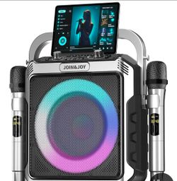 Join&Joy Karaoke Machine with Two Wireless Microphones