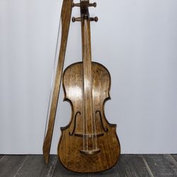 Vintage Wooden Violin Decoration