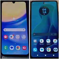 BOTH PHONES $200 FIRM***SAMSUNG GALAXY A15 & MOTOROLA G 2024 5G NEW UNLOCKED FOR USA MEXICO CENTRAL & SOUTH AMERICA BELIZE AFRICA ETC T-MOBILE TELCEL 