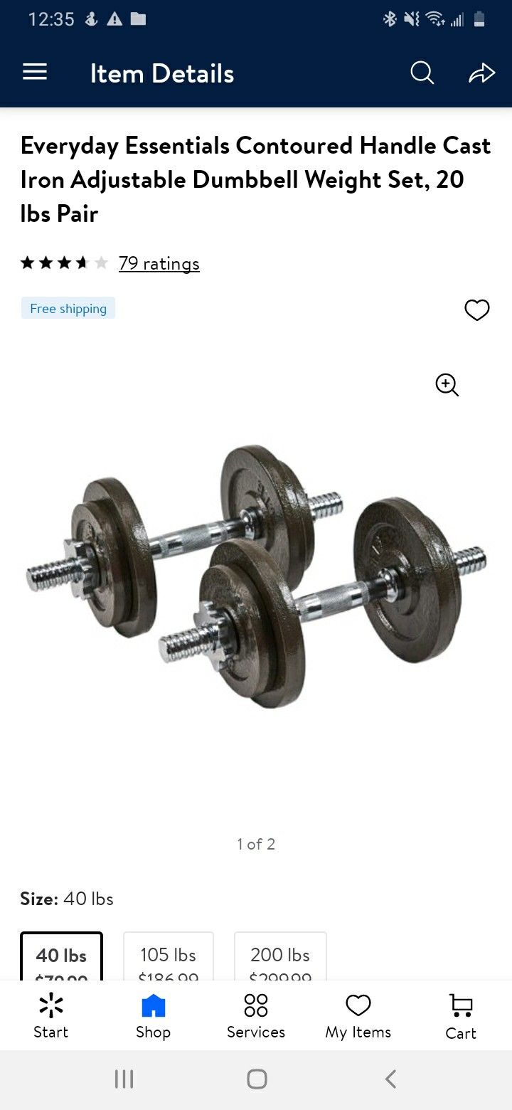 40 lbs Dumbells Brand new