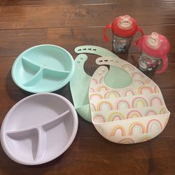 Baby Plates, Bibs, And Sippies 