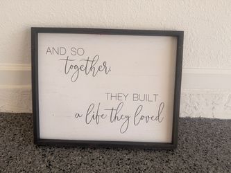 Farmhouse Wood Framed Quote Wall Sign