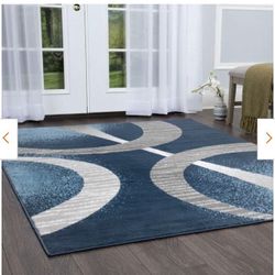 8ft X 10ft Premium Blue/Grey 8 ft. x 10 ft. Indoor Area Rug