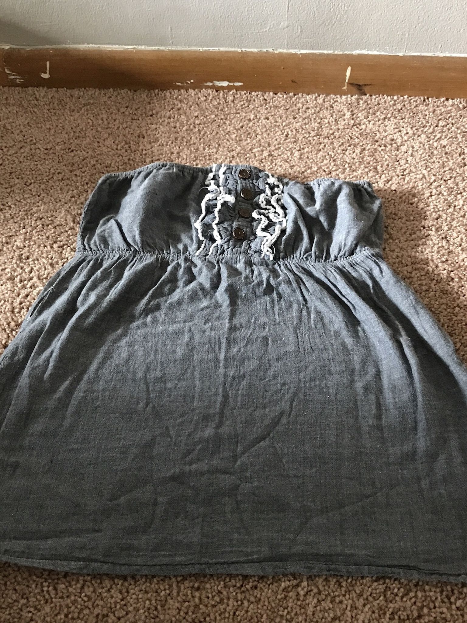 Gray and White Tunic