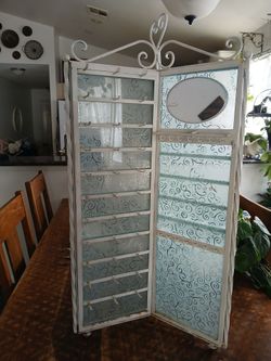 Antique Wrought Iron Table Jewelry Display Stand