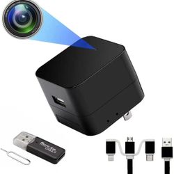 Spy Hidden Camera Charger with Remote Viewing,Night Vision Wireless 1080P Nanny Camera Video Recorder Motion Activated,APP Control, Support iOS/Androi