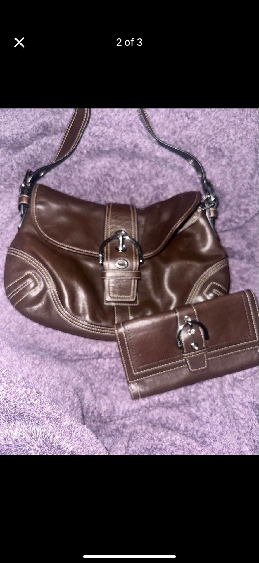 vintage coach soho purse with wallet