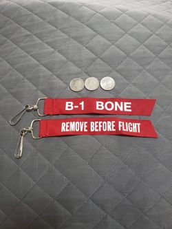 B-1 Bone REMOVE BEFORE FLIGHT Keychain Tag
