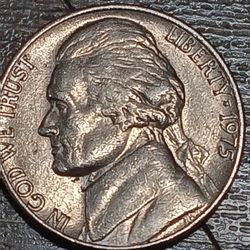 This One Is A Very Great Piece Perfect For Your Collection Only For Collectors Collectable It's A (1975 ) Jefferson Nickel 