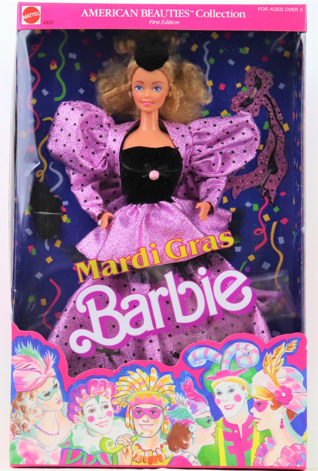 Mardi Gras Barbie Doll American Beauties Collection First Edition 1987
