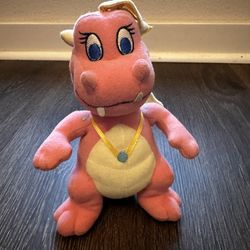 Dragon Tales Live Plush Cassie Pink Yellow 7 in Sesame Street 2004 VEE PBS Vtg