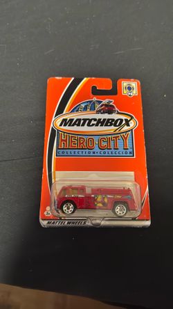 2002 Matchbox Hero City Water Pumper Fire Truck #75 New on Card Die-Cast Rescue Vehicle