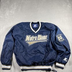 Vintage Starter Notre Dame Jacket Men’s XL Blue  Pullover Windbreaker New #57
