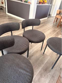 Black upholstery dining chairs