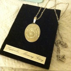 Morning Glory September Pewter 18" Necklace/Pendant Flower Nobska Craftsmen Handmade