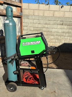 Titanium MIG Welder on Welding Cart