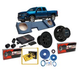 New Full Bass And Voice Package Kicker Audio For Chevy Silverado Or GMC Sierra Extended Can 2007 To 2018 