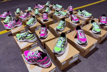 Cosmo And Wanda ASICS Green And Pink 