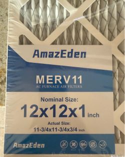 4 AC Furnace Air Filters 12 x 12 x 1, New Open Pkg
