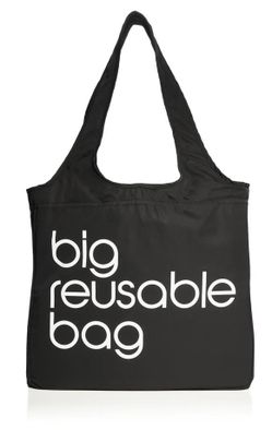 Big Reusable Bag Foldaway Tote — Bloomingdale’s x BIBBY | Black