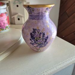 Hand designed decoupaged small vase