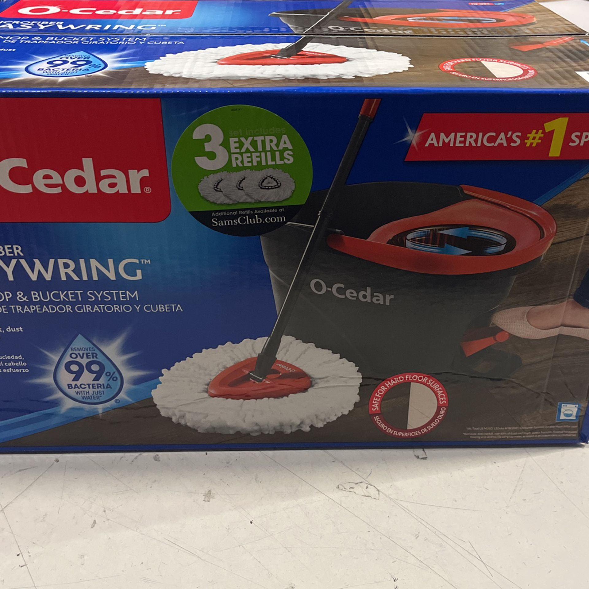 O-Cedar Spin Mop And Bucket With 3 Extra Refills 