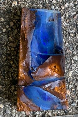 Beautiful 46ct Australian Boulder Opal Rough Loose Specimen Purple Blue