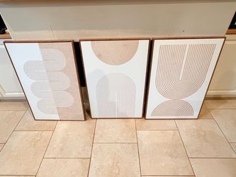 Set of 3 Abstract Boho Wall Art Prints