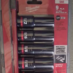 Milwaukee ½" Drive Impact Socket Set