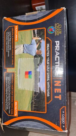 practicing golf net